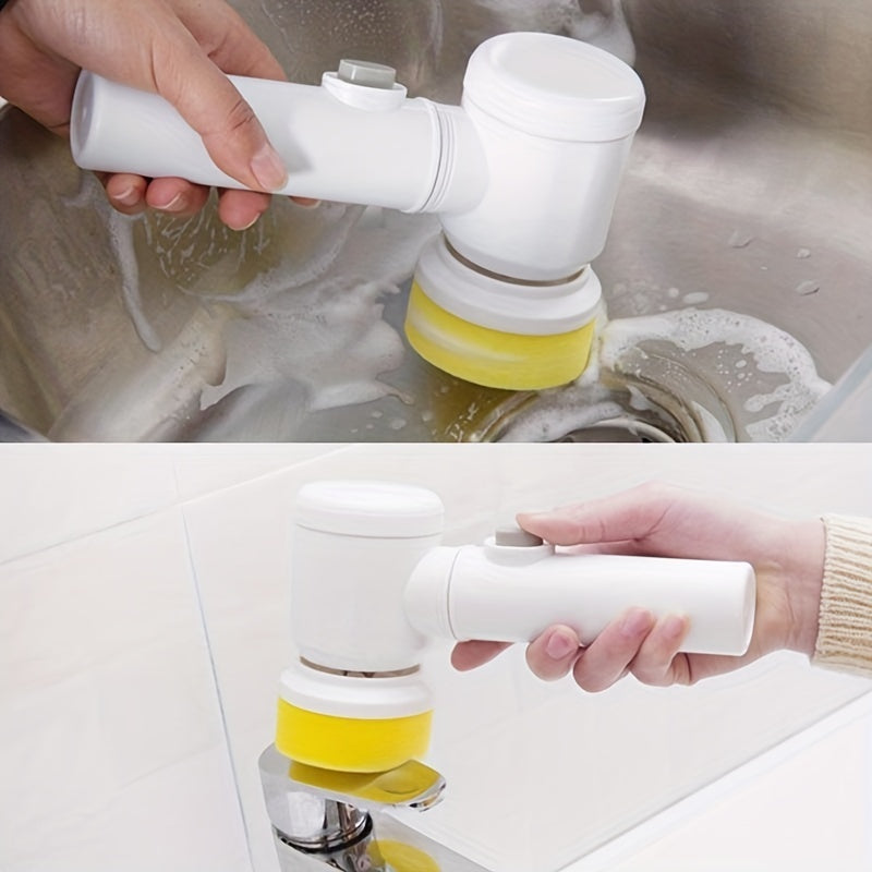 Electric Spin Cleaning Brush,USB Rechargeable Handheld Kitch Cleaner Coldless Rotary Brush, Power Brush Bathroom Rechargeable Brush, Automatic Rotary Power Cleaning Brush For Cleaning