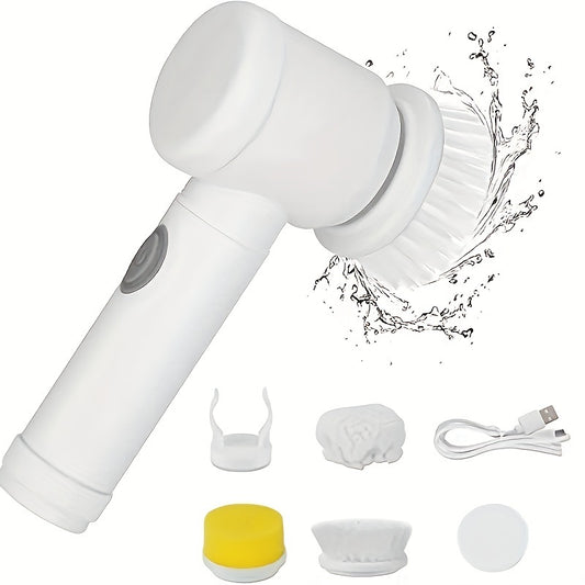 Electric Spin Cleaning Brush,USB Rechargeable Handheld Kitch Cleaner Coldless Rotary Brush, Power Brush Bathroom Rechargeable Brush, Automatic Rotary Power Cleaning Brush For Cleaning