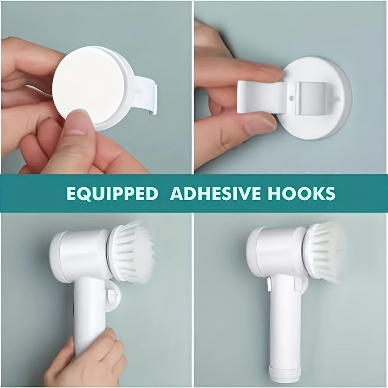 Electric Spin Cleaning Brush,USB Rechargeable Handheld Kitch Cleaner Coldless Rotary Brush, Power Brush Bathroom Rechargeable Brush, Automatic Rotary Power Cleaning Brush For Cleaning